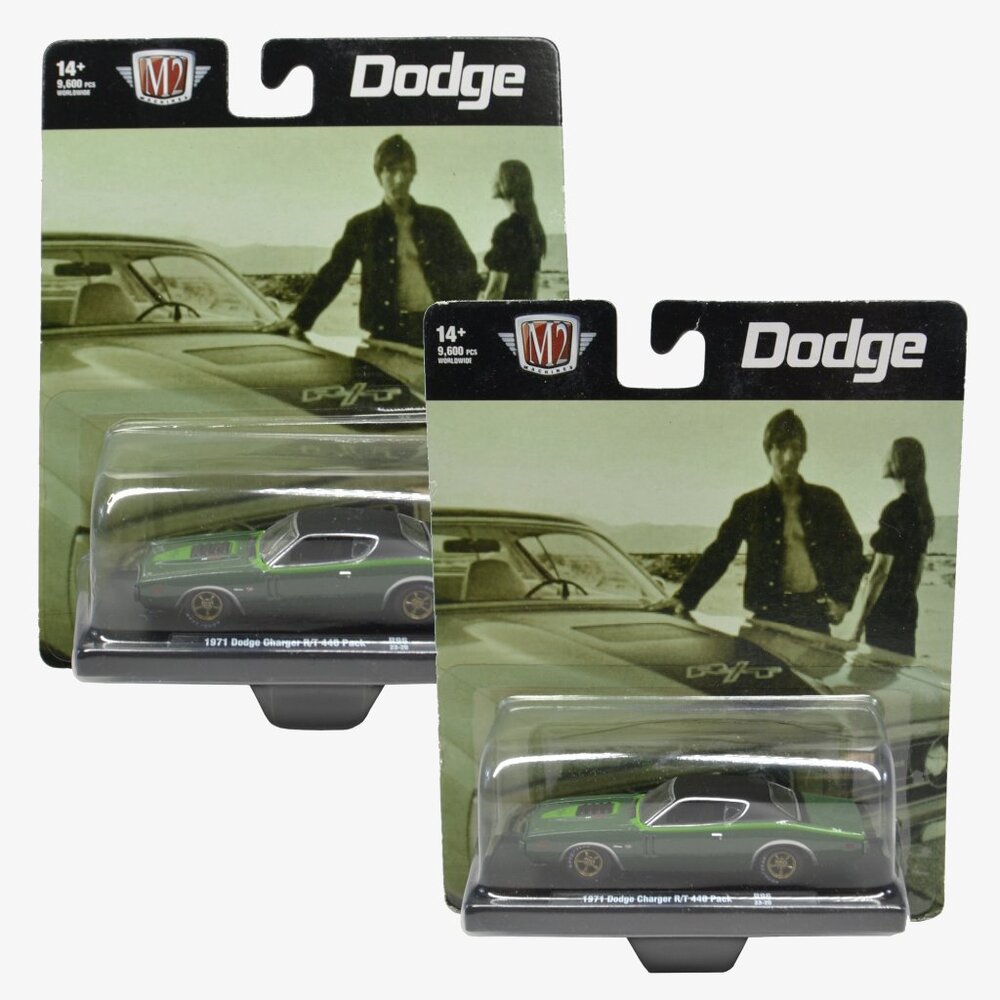 1971 Dodge Charger Models Bundle, Green, 2pk